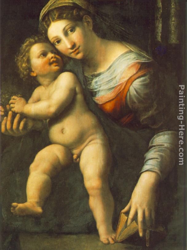 Virgin with the Child painting - Giulio Romano Virgin with the Child art painting